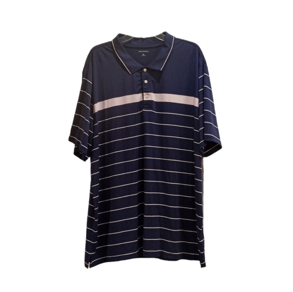 crown & ivy Other - Crown & Ivy Blue Striped Polo Shirt Size XL